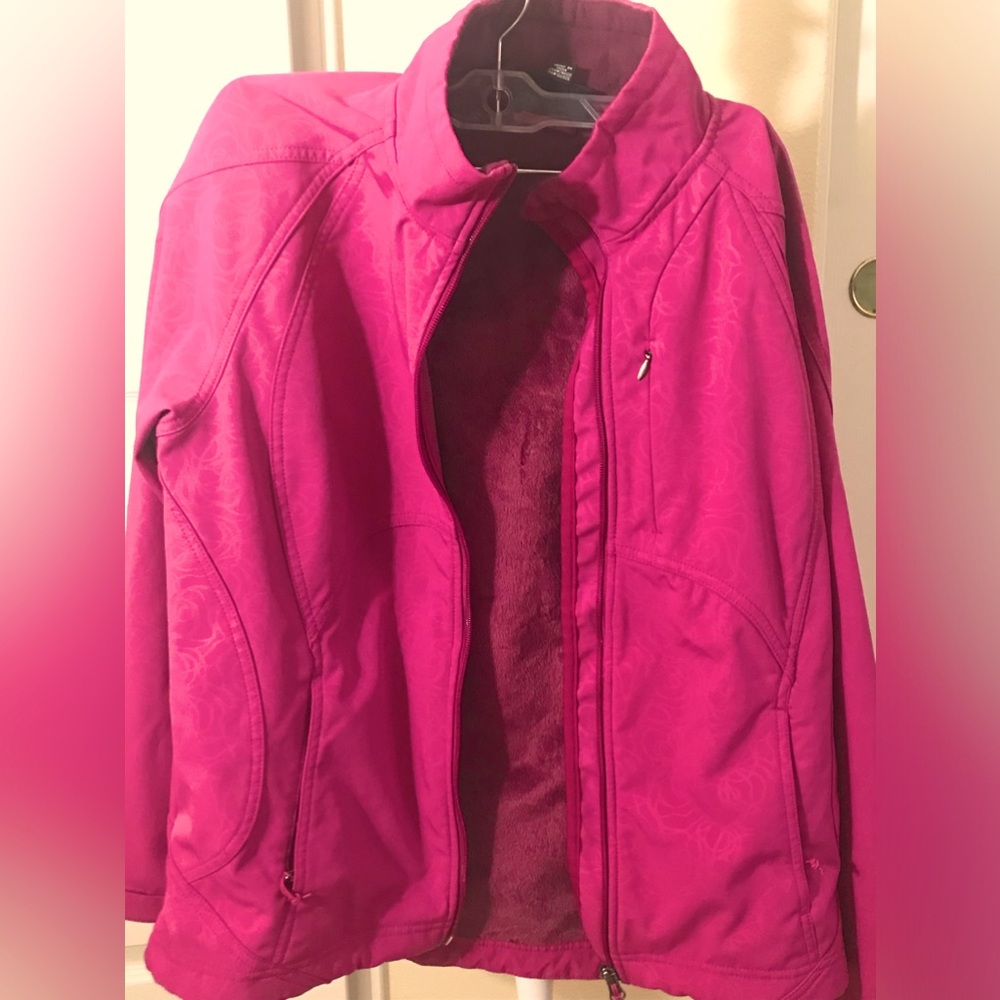 Bright pink waterproof jacket size medium
